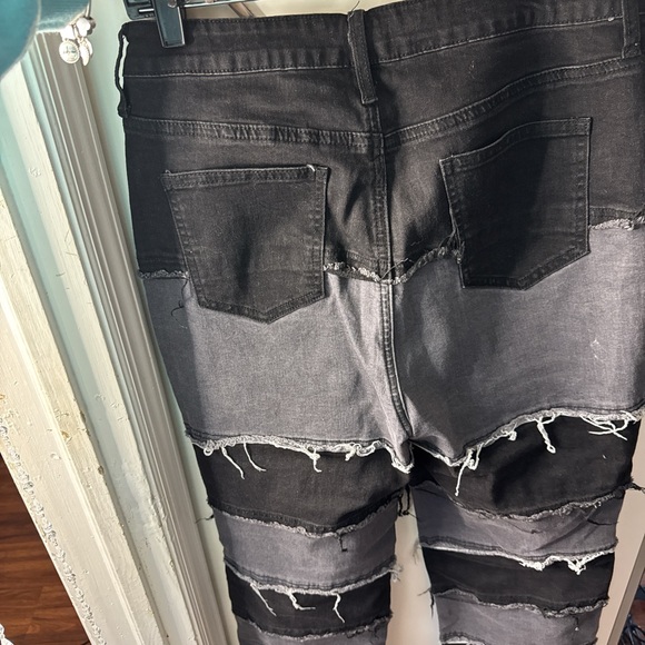 black patchwork pants - Picture 2 of 3